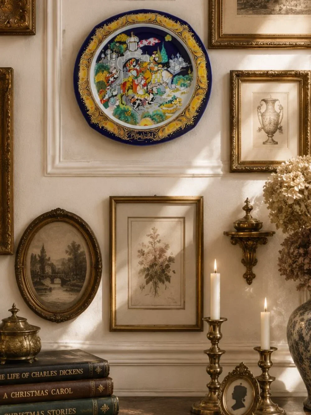 1985 Rosenthal Christmas Plate Designed by Danish Artist Bjørn Wiinblad